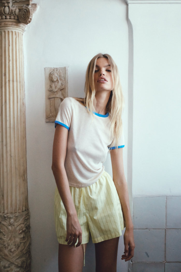 VRG GRL Short Sleeve | Women Lane Tee Oatmeal