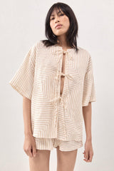 VRG GRL Short Sleeve | Women Naomi Linen Smock Top Juno