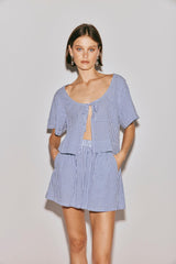 VRG GRL Short Sleeve | Women The Sea & I Smock Top Navy