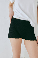VRG GRL Shorts | Women Inner Glow Knit Shorts Black