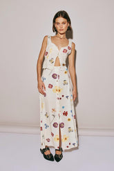 VRG GRL Skirts | Women Love Language Midi Skirt Floral