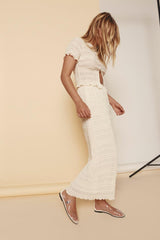 VRG GRL Skirts | Women Mia Midi Skirt Cream