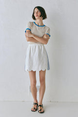 VRG GRL Skirts | Women Nature Of Art Linen Mini Skirt Vienna