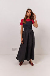 VRG GRL Skirts | Women Solara Midi Skirt Black