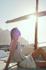 VRG GRL Skirts | Women Spritz Midi Skirt Cream