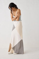 VRG GRL Skirts | Women Valencia Bias Cut Linen Maxi Skirt Charcoal