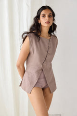 VRG GRL Sleeveless | Women Aria Vest Mushroom