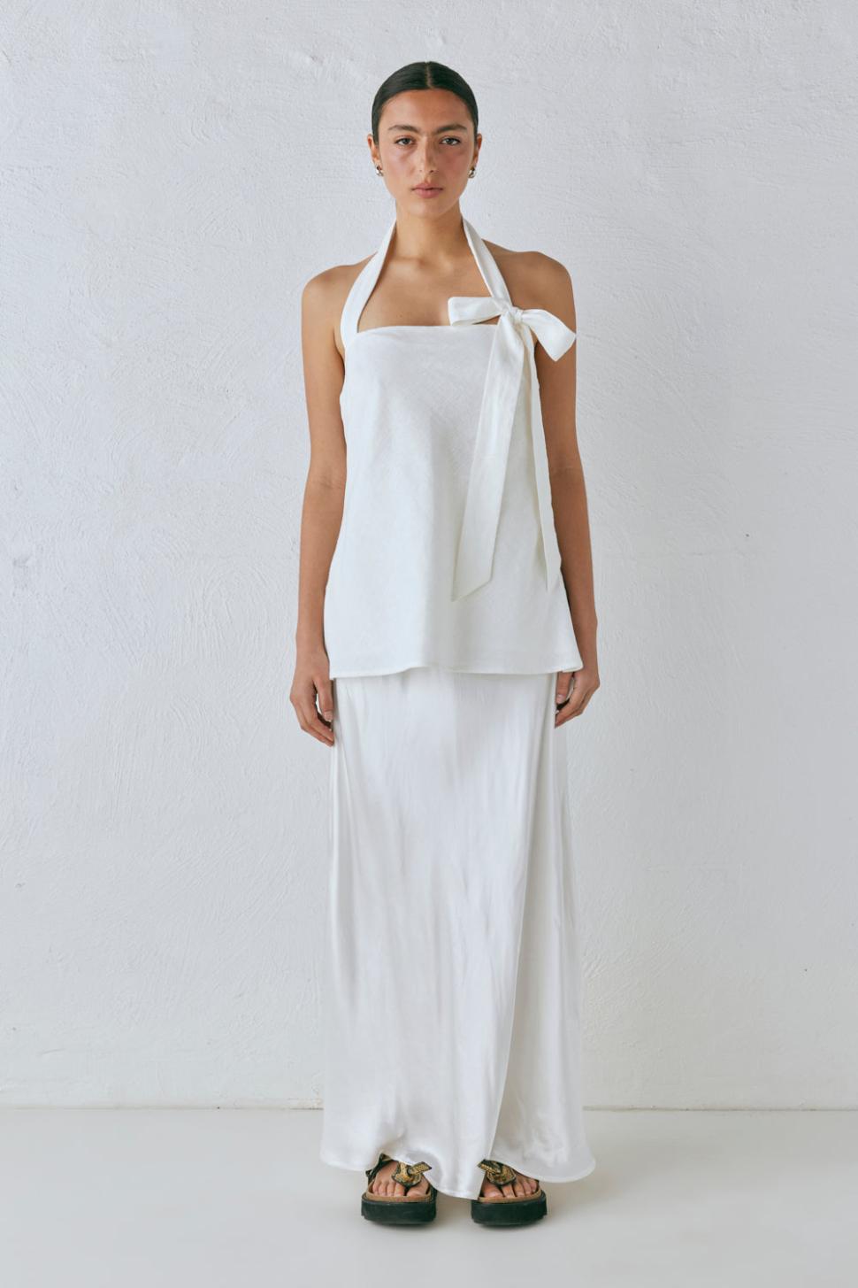 VRG GRL Sleeveless | Women Nava Top White