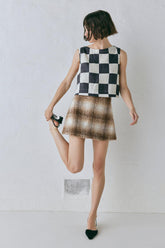 VRG GRL Sleeveless | Women Naya Linen Top Check