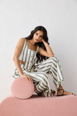 VRG GRL Sleeveless | Women Sadie Linen Top Tide