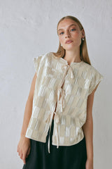 VRG GRL Vests | Women Enni Smock Top Cream