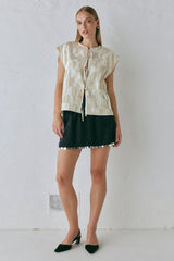 VRG GRL Vests | Women Enni Smock Top Cream