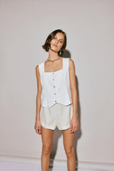 VRG GRL Vests | Women Mimi Top White