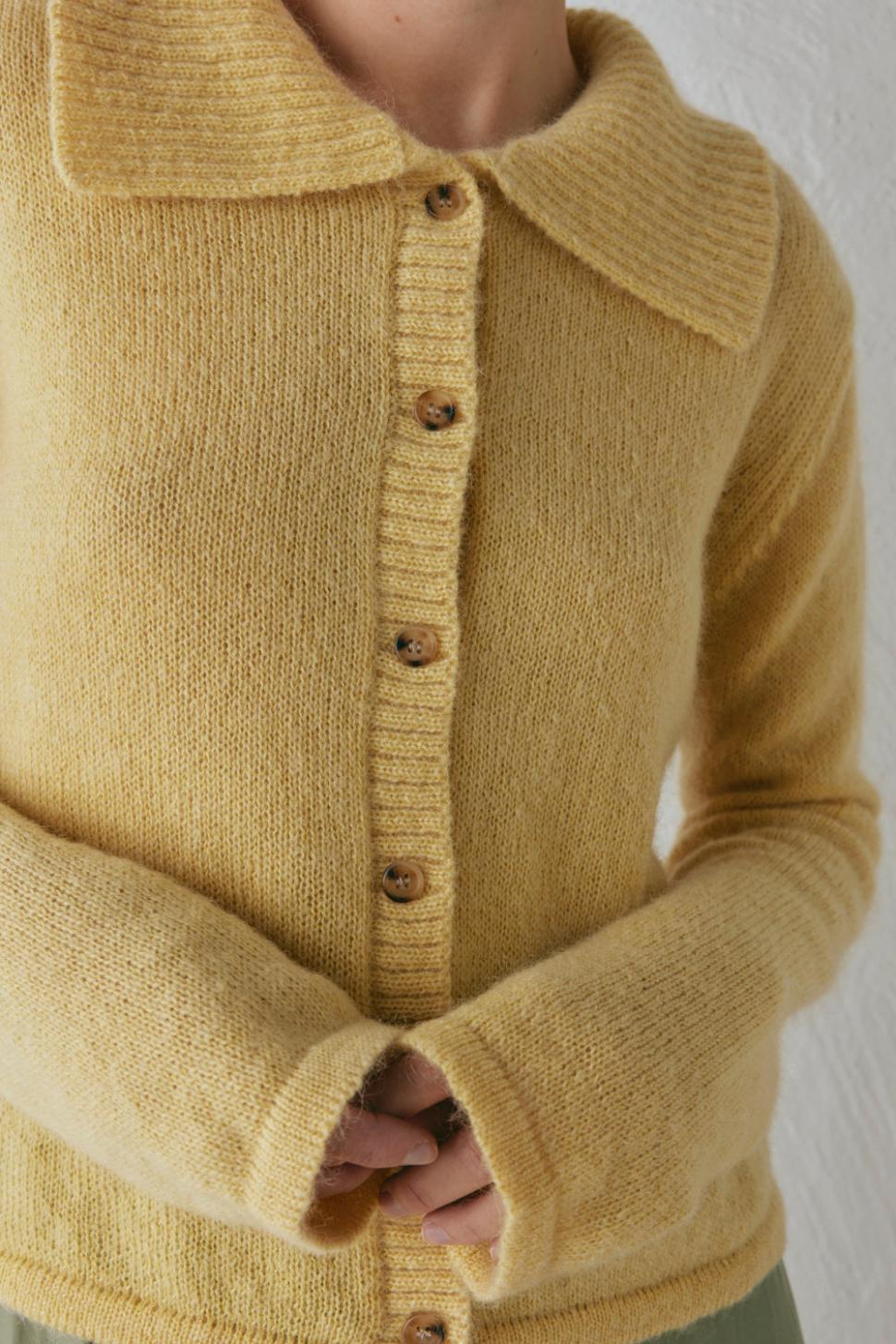 VRG GRL Cardigans | Women Avery Knit Cardigan Lemon
