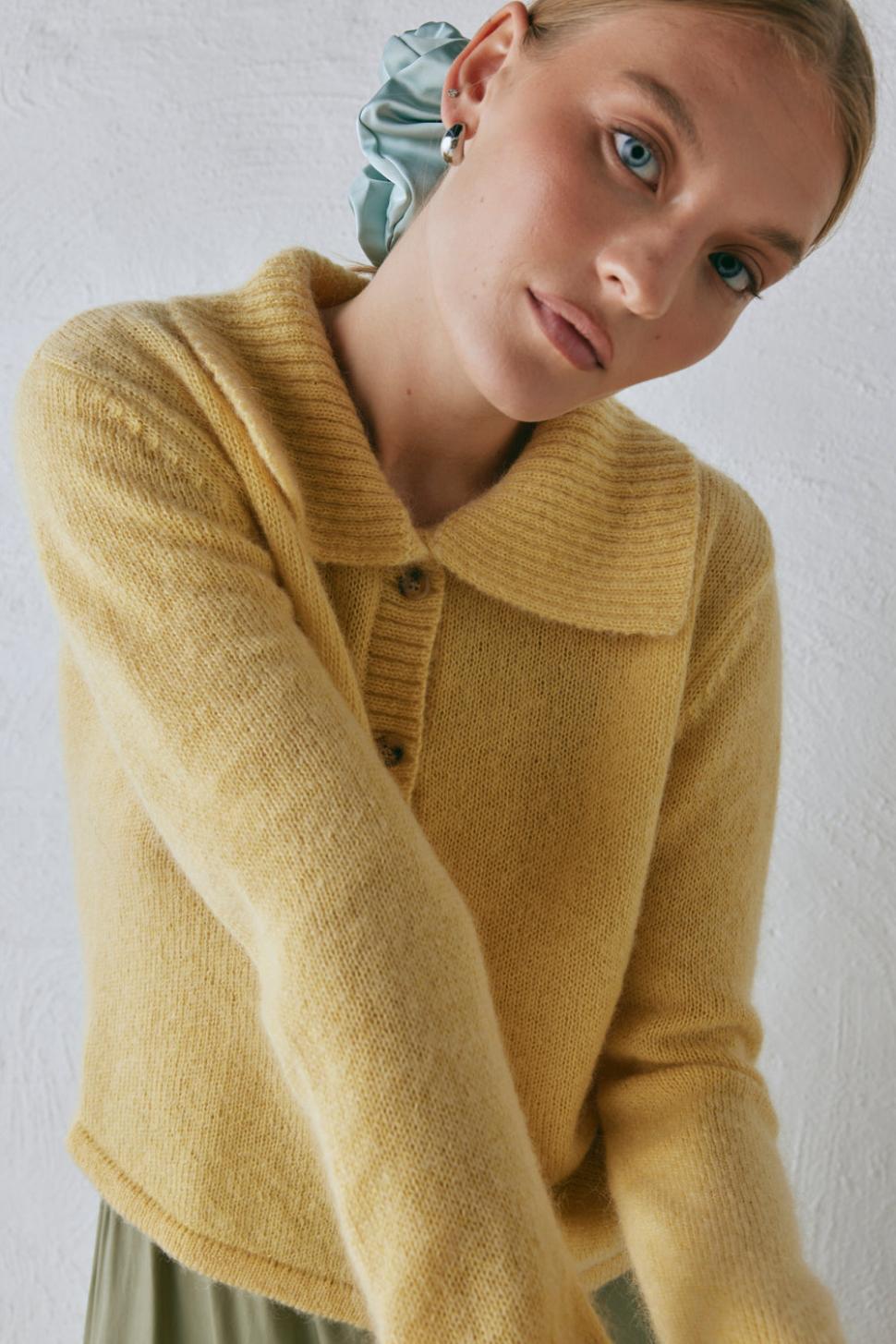 VRG GRL Cardigans | Women Avery Knit Cardigan Lemon