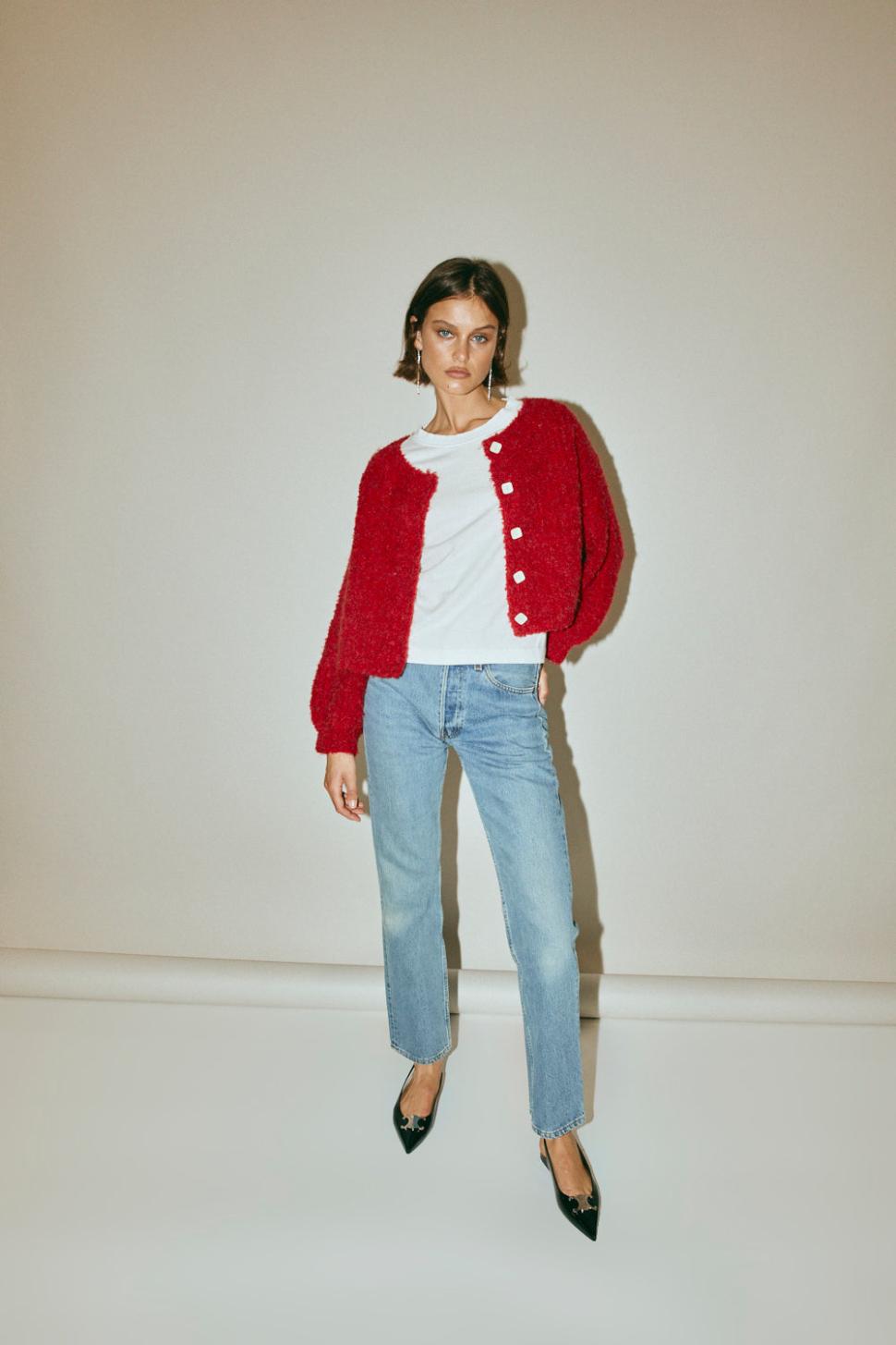 VRG GRL Cardigans | Women Elsie Knit Cardigan Chilli