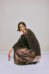 VRG GRL Cardigans | Women Elsie Knit Cardigan Chocolate