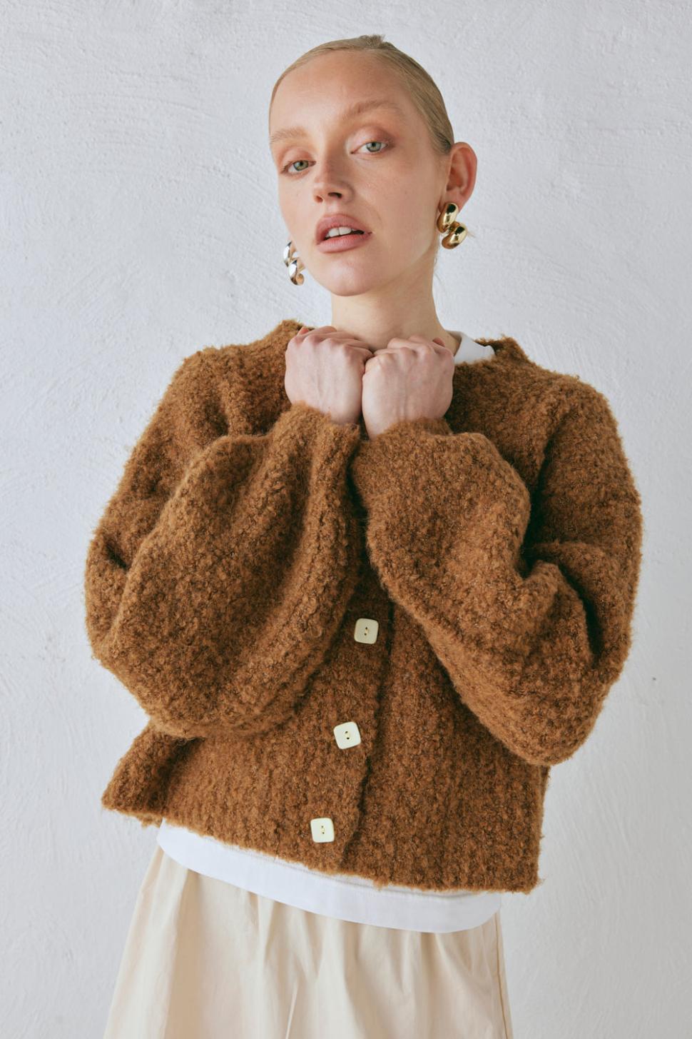 VRG GRL Cardigans | Women Elsie Knit Cardigan Copper