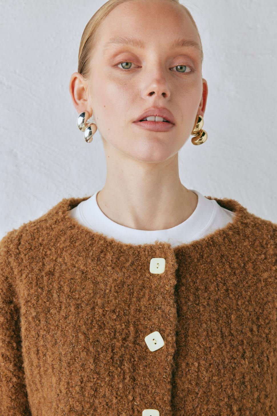 VRG GRL Cardigans | Women Elsie Knit Cardigan Copper