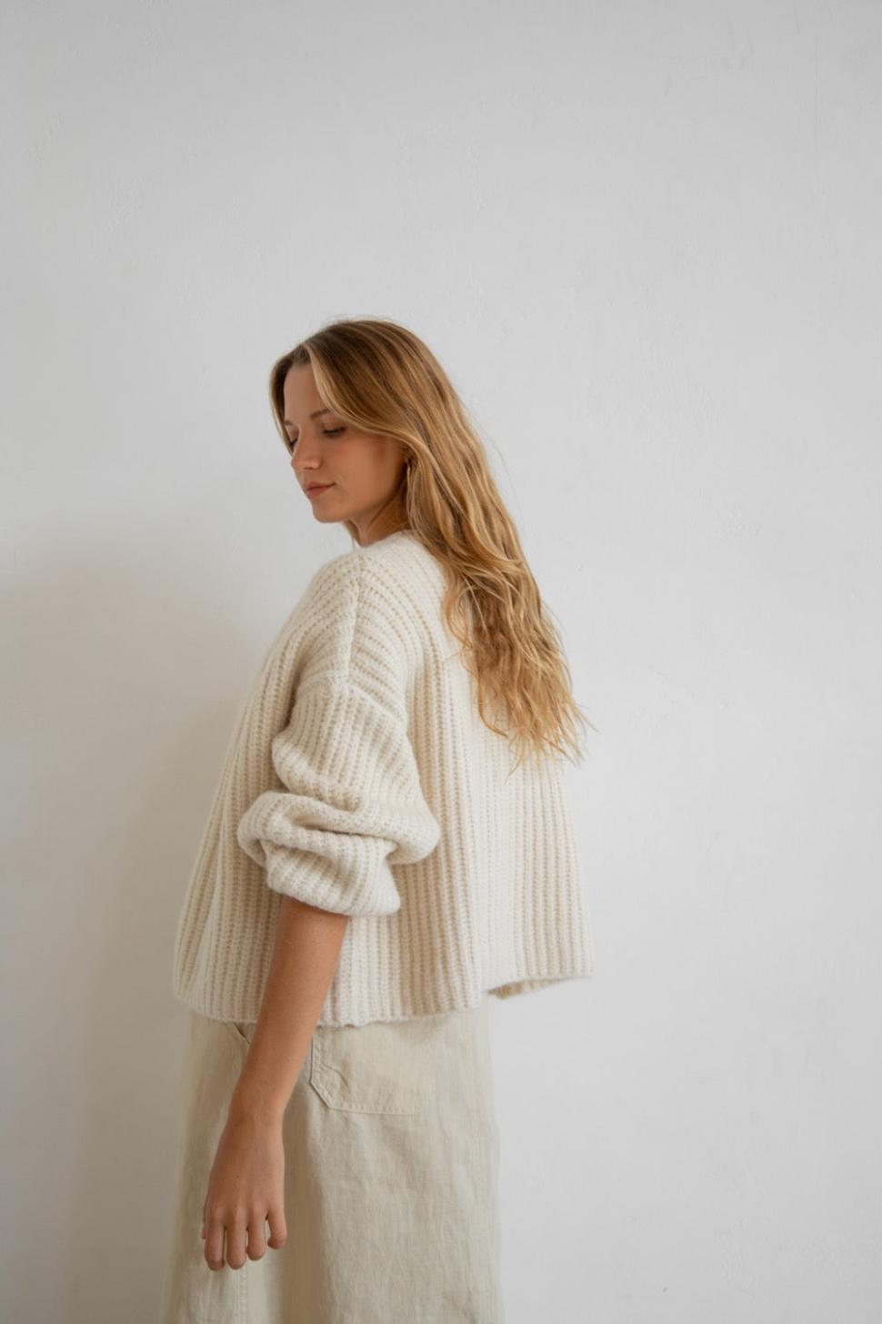 VRG GRL Cardigans | Women Elsie Knit Cardigan Cream