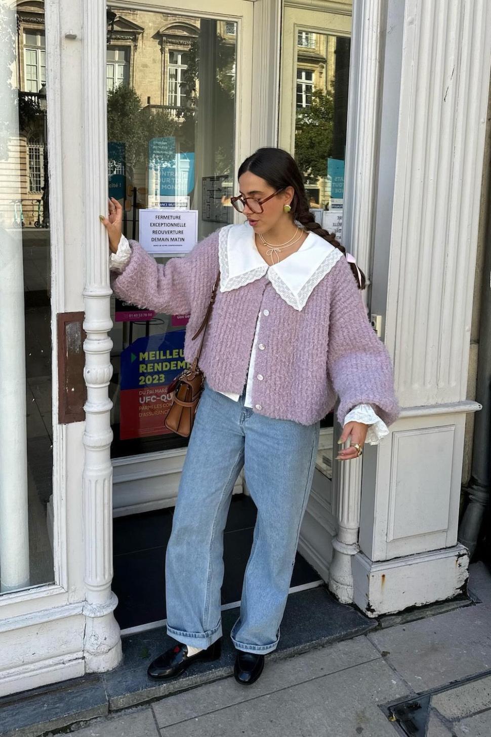 VRG GRL Cardigans | Women Elsie Knit Cardigan Lilac