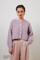VRG GRL Cardigans | Women Elsie Knit Cardigan Lilac