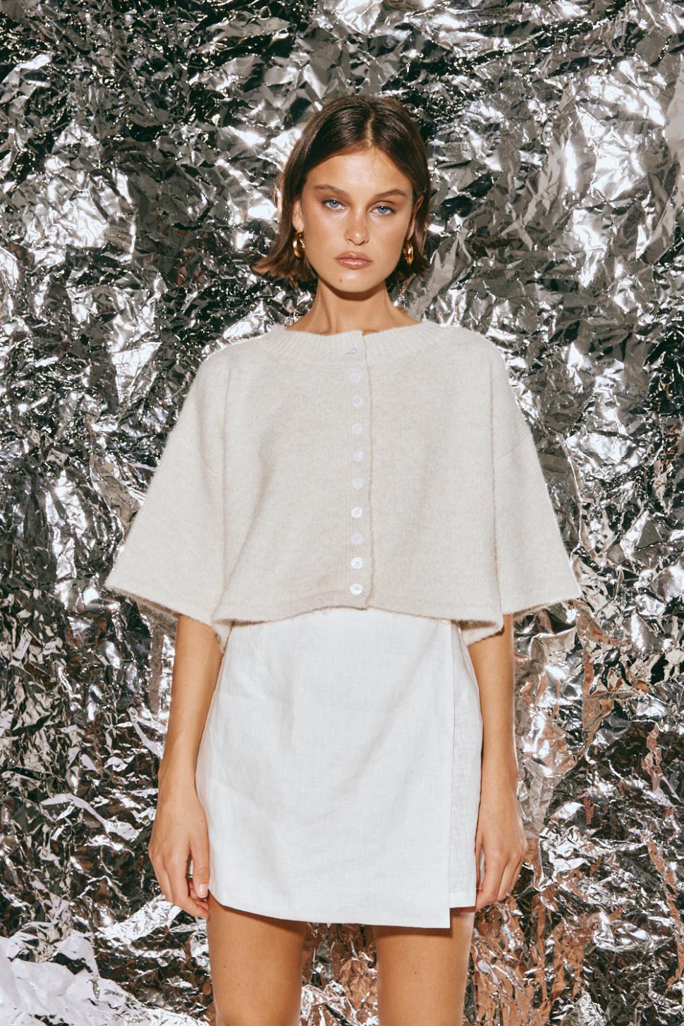 VRG GRL Cardigans | Women Hailey Knit Cardigan Oyster