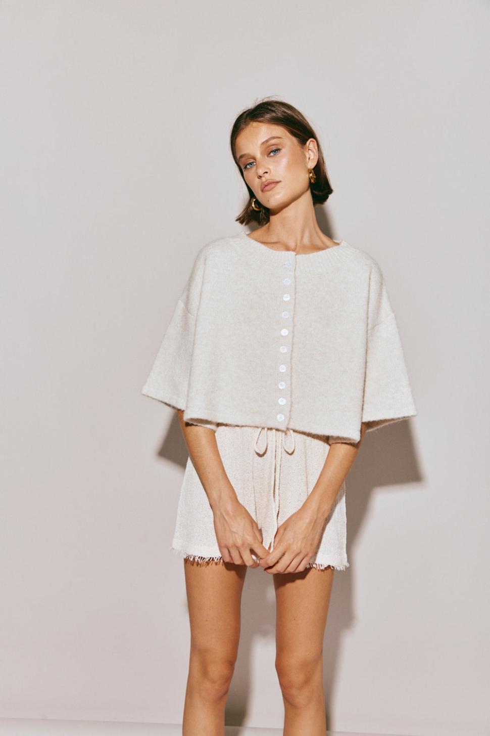 VRG GRL Cardigans | Women Hailey Knit Cardigan Oyster