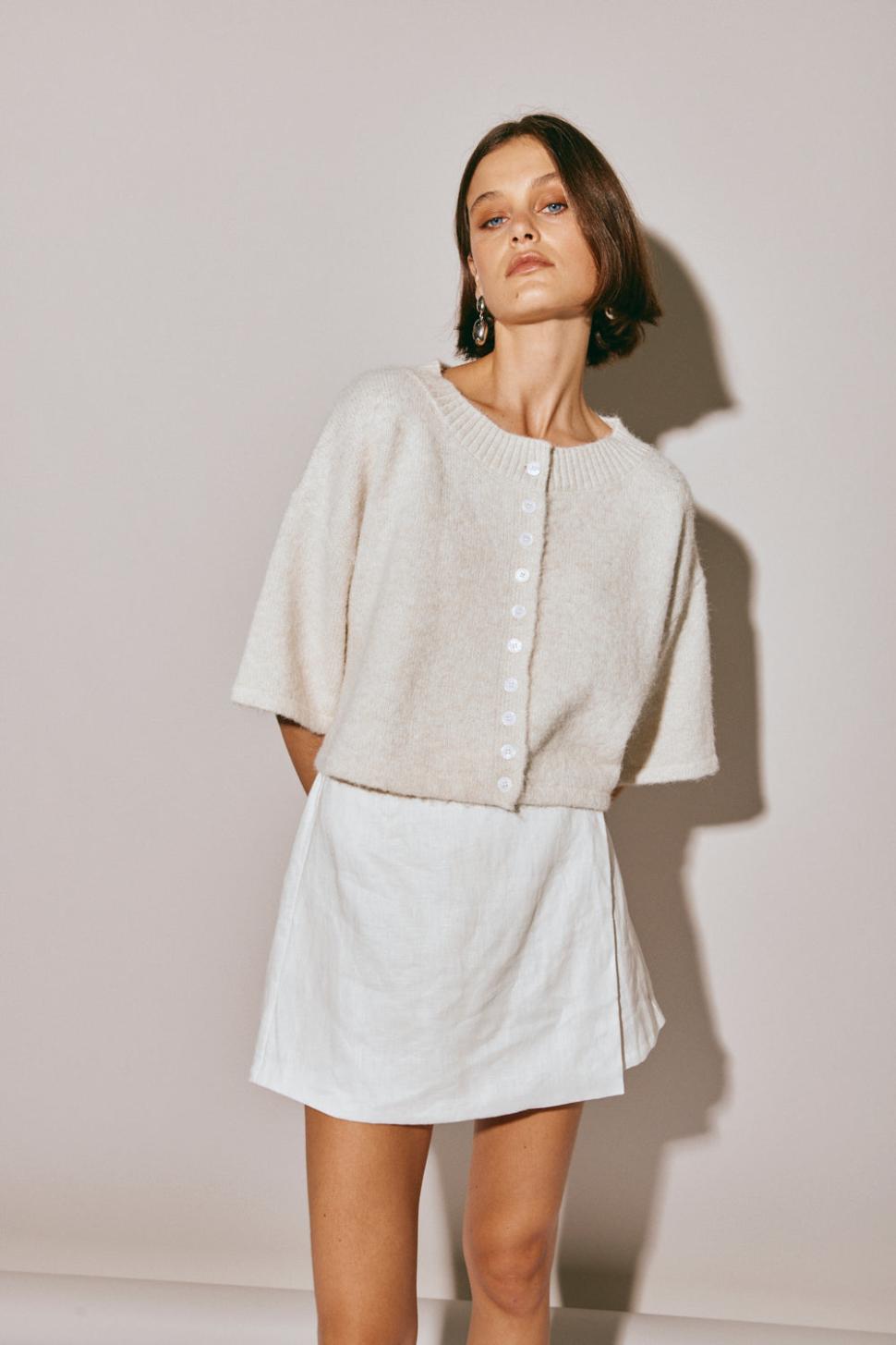 VRG GRL Cardigans | Women Hailey Knit Cardigan Oyster