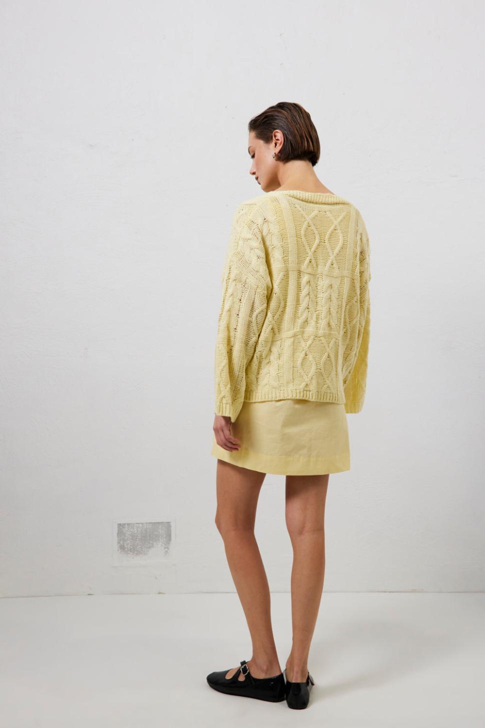 VRG GRL Cardigans | Women Lola Knit Cardigan Lemon