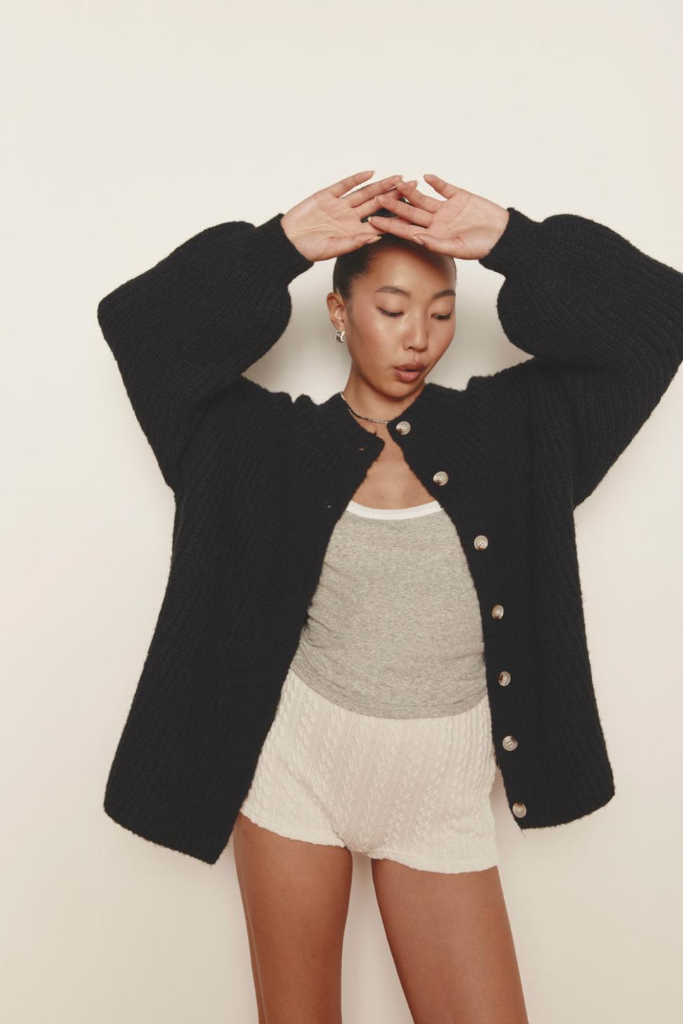 VRG GRL Cardigans | Women Penelope Knit Cardigan Black