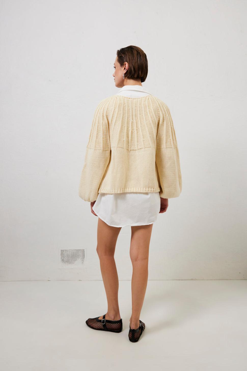 VRG GRL Cardigans | Women Riley Knit Cardigan Cream