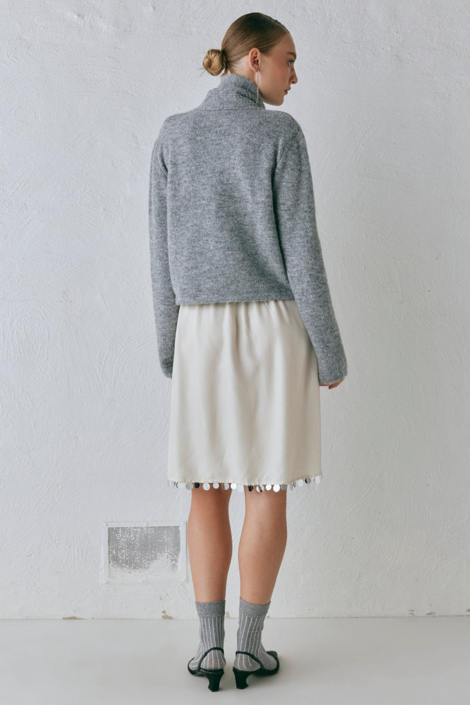 VRG GRL Cardigans | Women Sable Knit Cardigan Grey