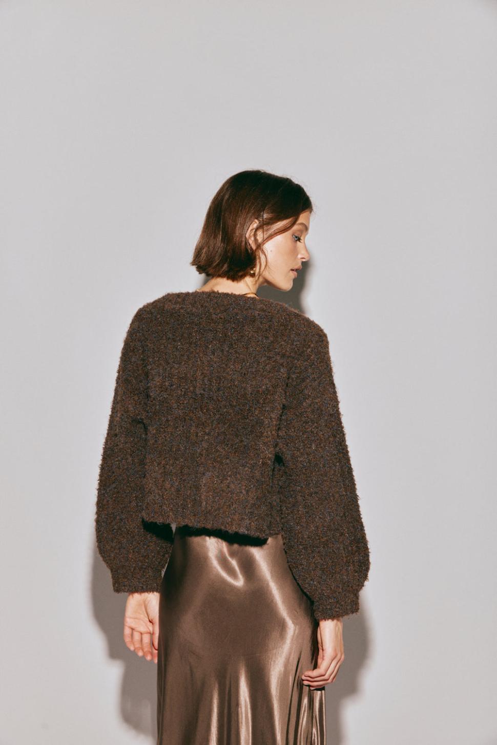 VRG GRL Jumpers/Sweaters | Women Elsie Knit Cardigan Chocolate