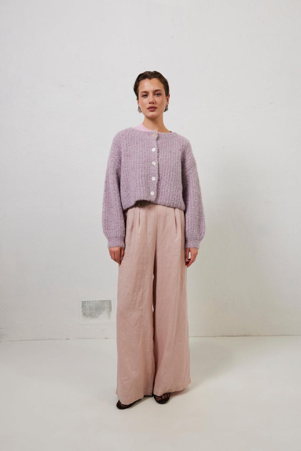 VRG GRL Jumpers/Sweaters | Women Elsie Knit Cardigan Lilac