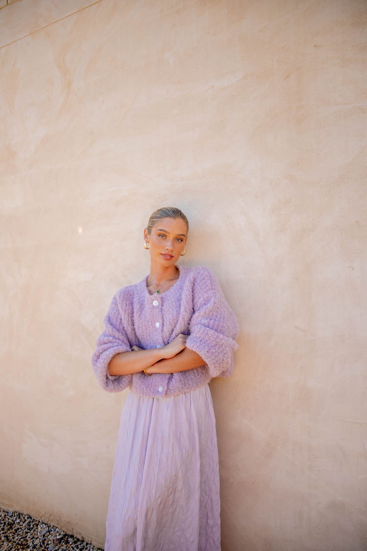 VRG GRL Jumpers/Sweaters | Women Elsie Knit Cardigan Lilac