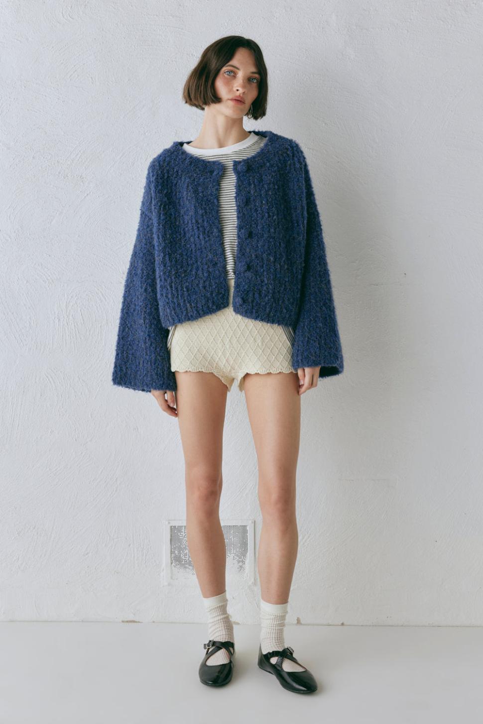 VRG GRL Jumpers/Sweaters | Women Lacy Knit Cardigan Marle
