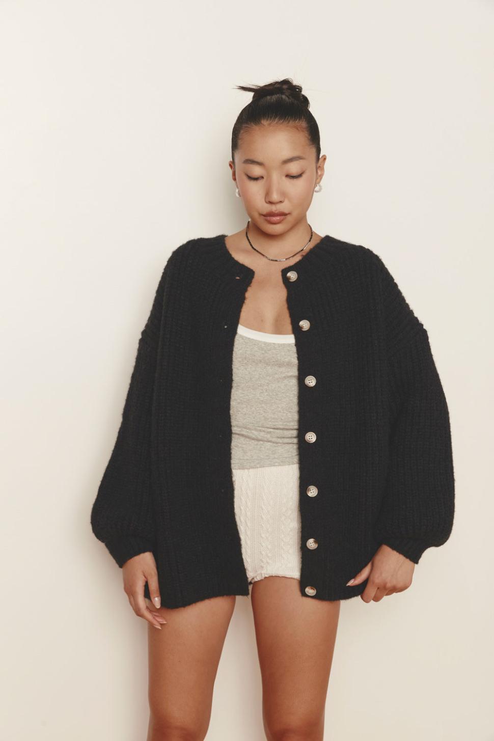 VRG GRL Jumpers/Sweaters | Women Penelope Knit Cardigan Black