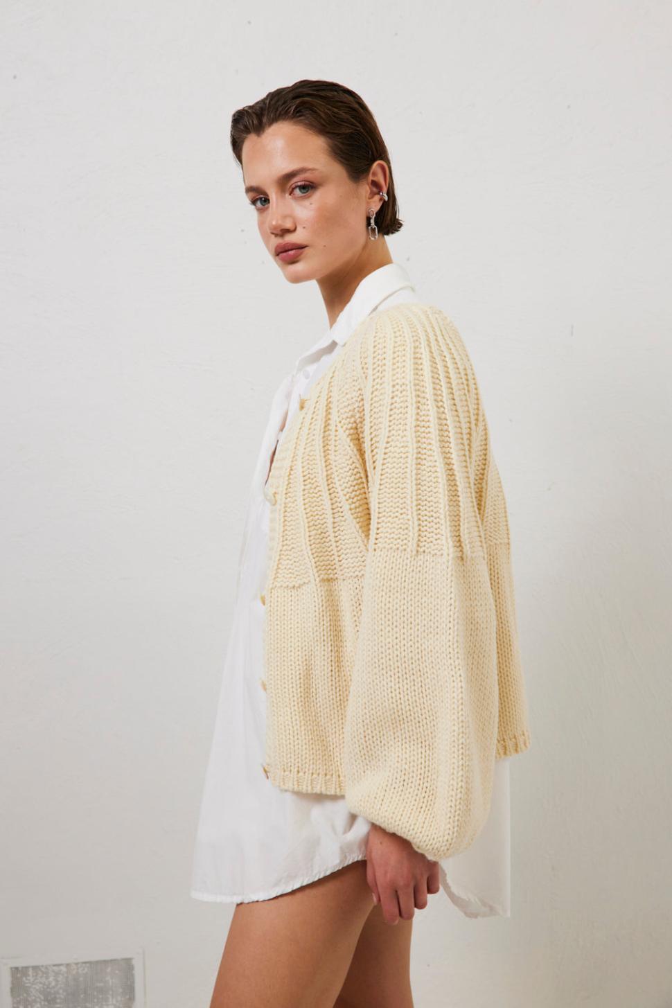 VRG GRL Jumpers/Sweaters | Women Riley Knit Cardigan Cream