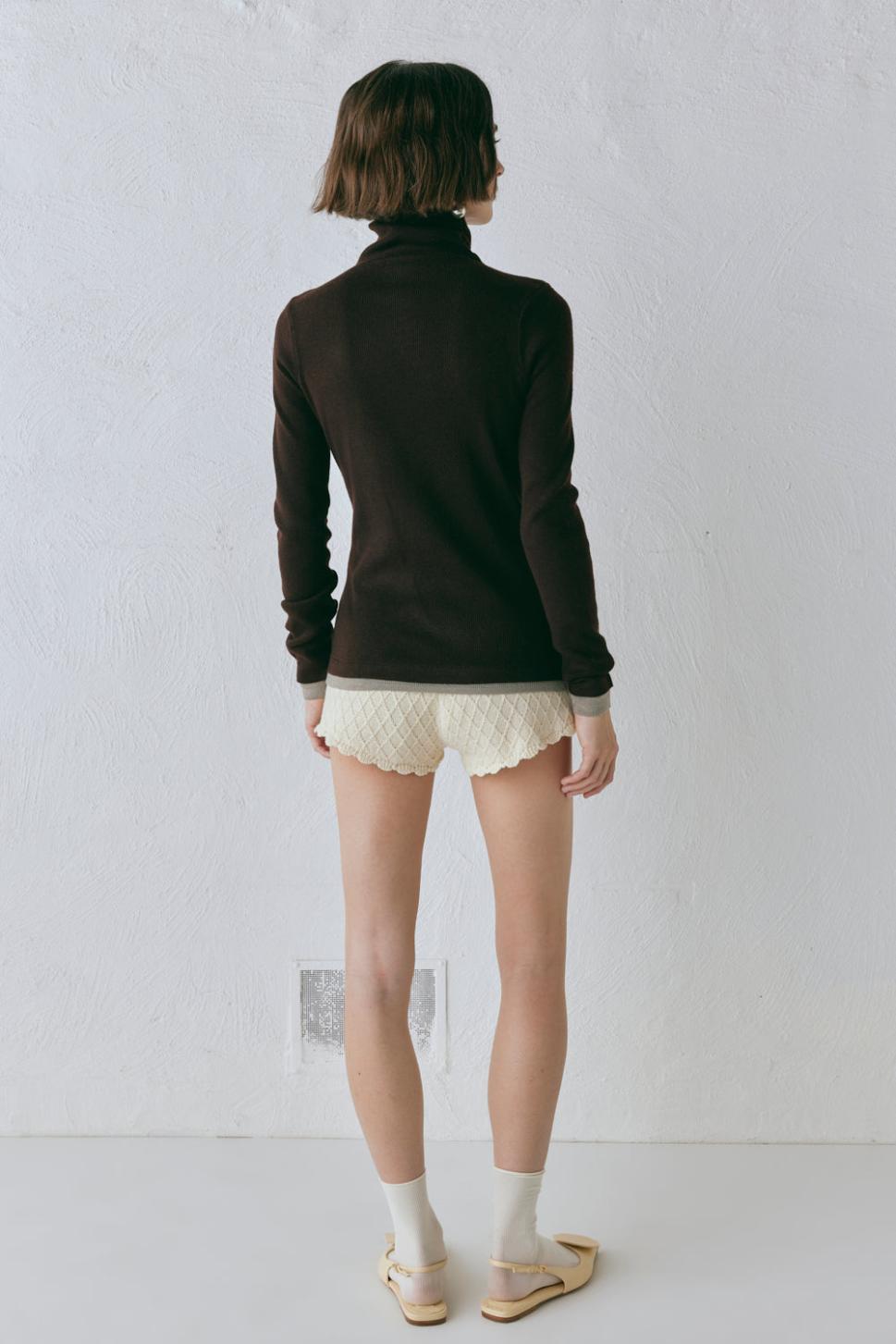 VRG GRL Long Sleeve | Women Bea Knit Skivvy Chocolate