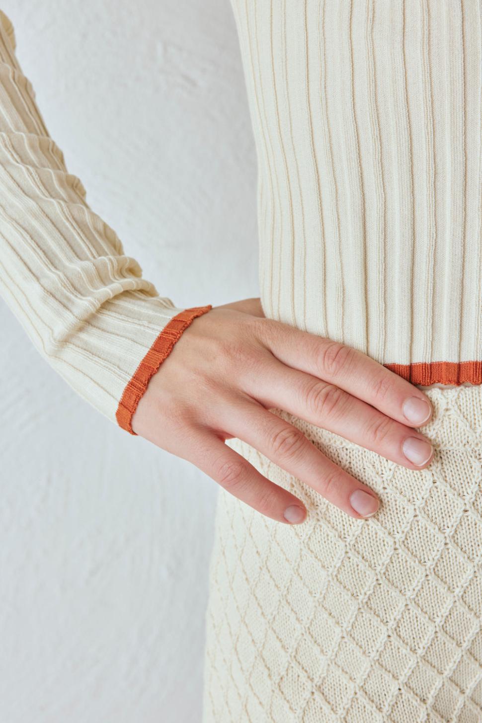 VRG GRL Long Sleeve | Women Devin Knit Skivvy Cream