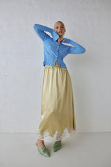 VRG GRL Long Sleeve | Women Hattie Knit Top Blue