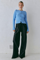 VRG GRL Long Sleeve | Women Hattie Knit Top Blue