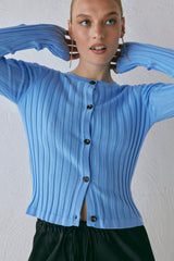 VRG GRL Long Sleeve | Women Hattie Knit Top Blue