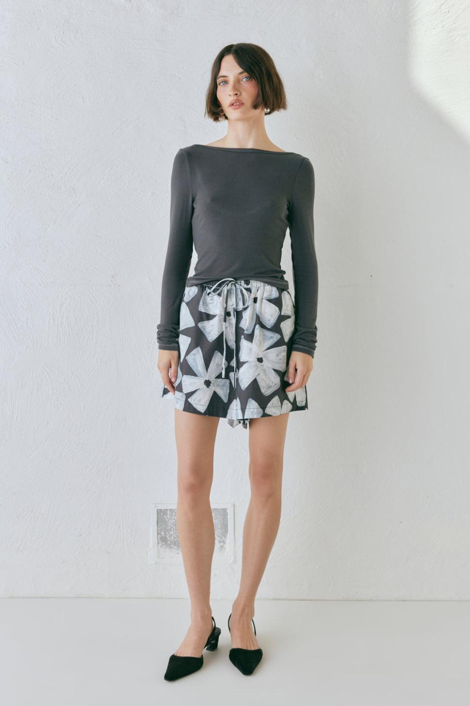 VRG GRL Long Sleeve | Women Lori Top Charcoal