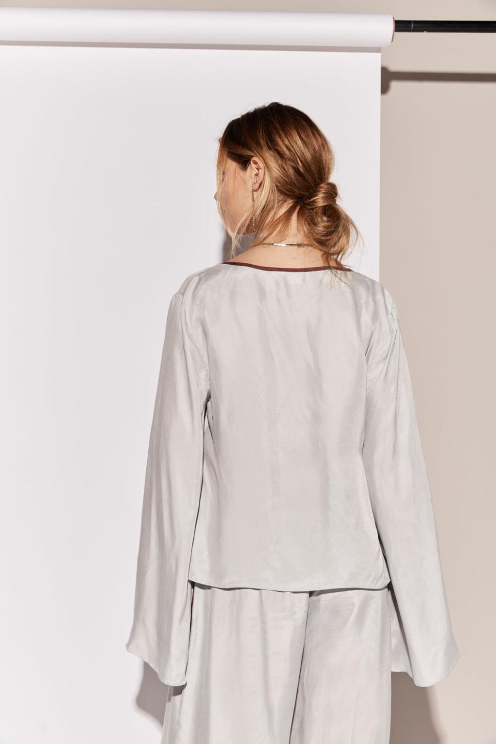 VRG GRL Long Sleeve | Women Moonscapes Top Powder Blue