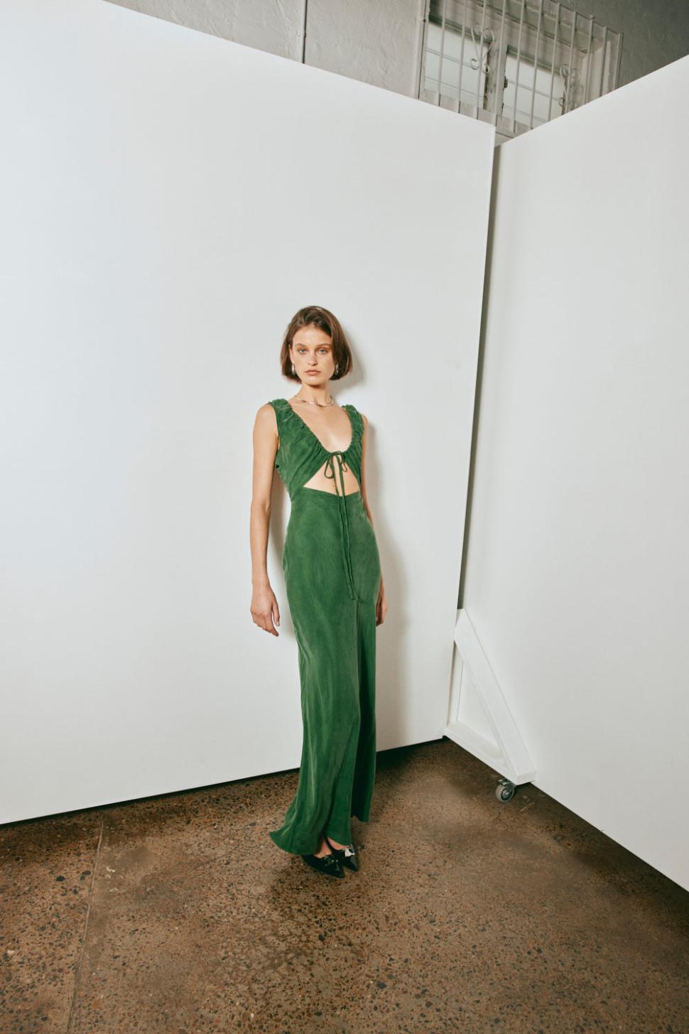 VRG GRL Midi/Maxi Dresses | Women After Dark Bias Cut Maxi Dress Forest