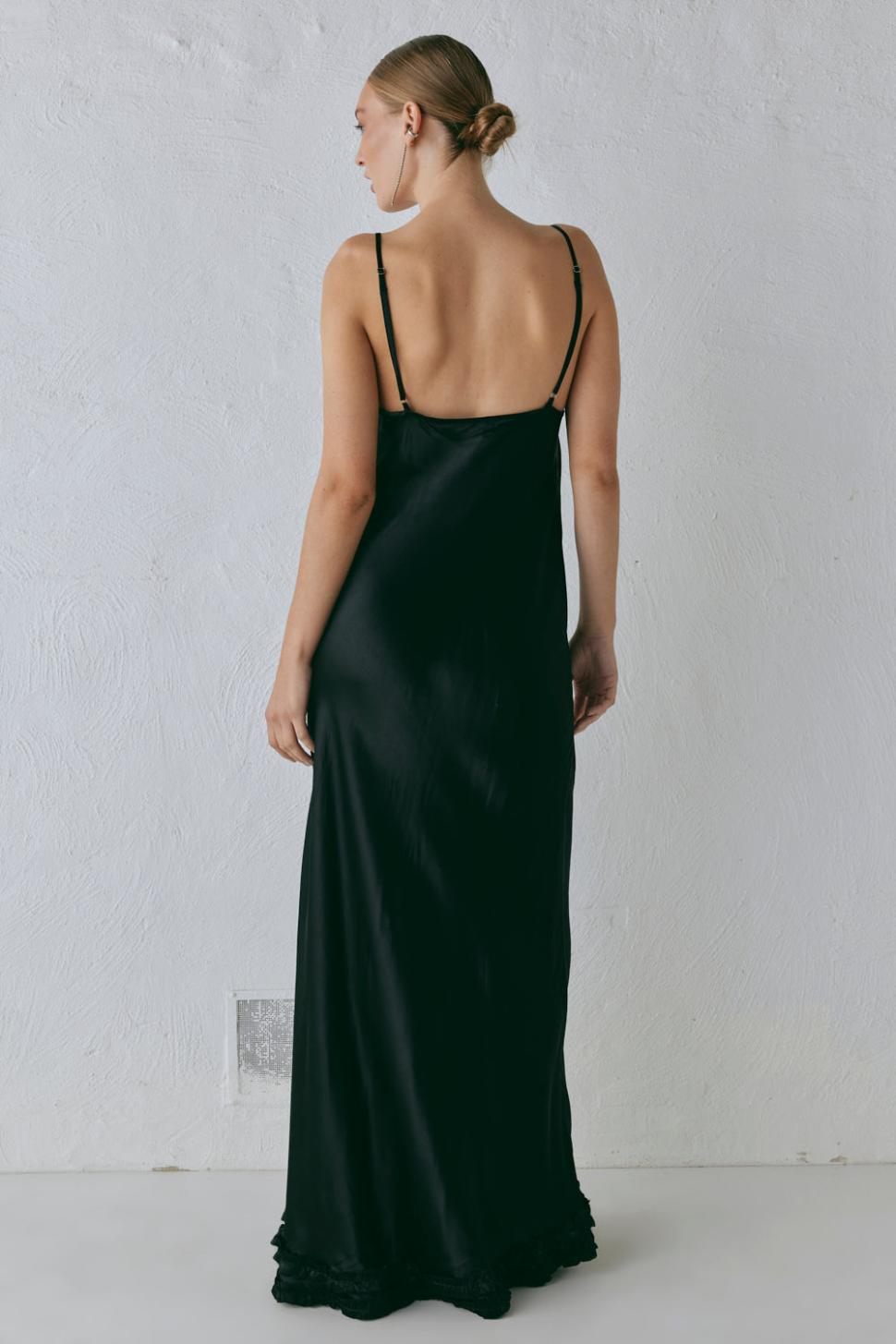 VRG GRL Midi/Maxi Dresses | Women Alber Satin Maxi Dress Black
