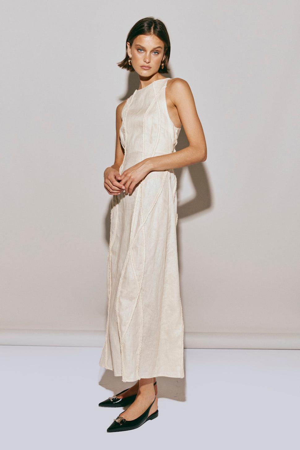 VRG GRL Midi/Maxi Dresses | Women Ana Linen Maxi Dress Wave