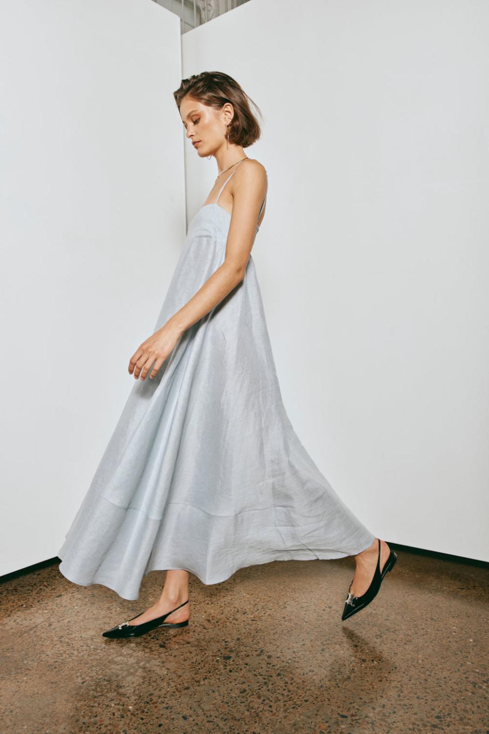 VRG GRL Midi/Maxi Dresses | Women Behati Linen Maxi Dress Sky